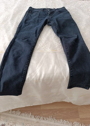 Kadın Lacivert Midi Denim Pantolon