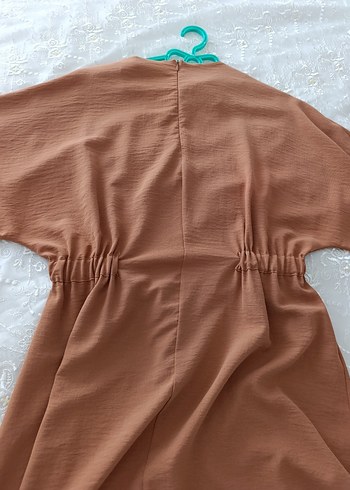 Bej Bol Kesim Midi Hamile Tunik - Görsel 8