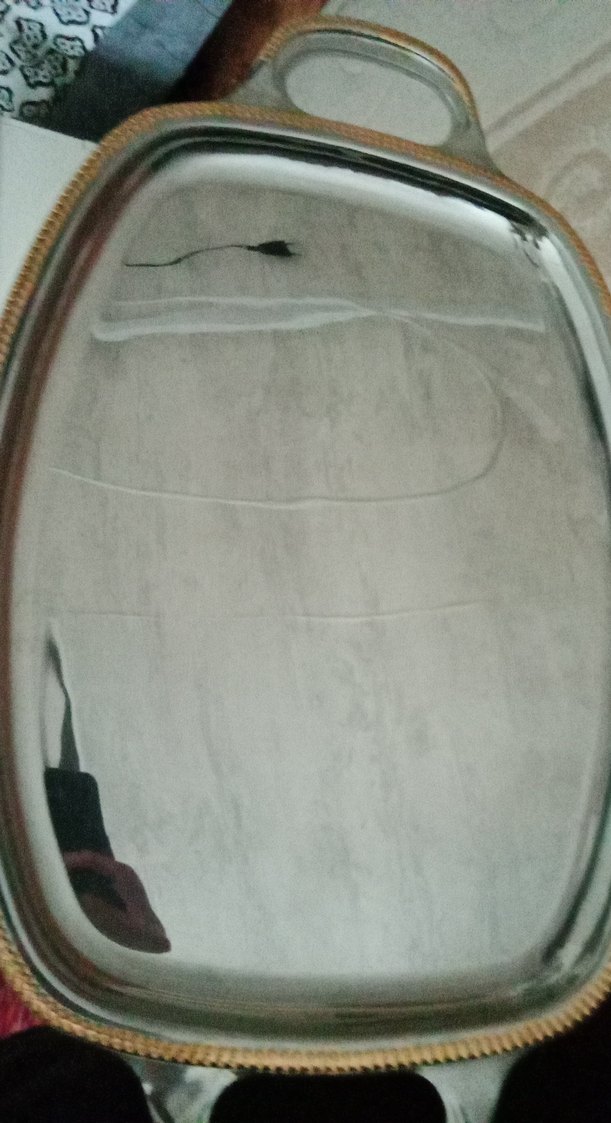 Altın Renk Parlak Kulplu Tepsi - Görsel 2