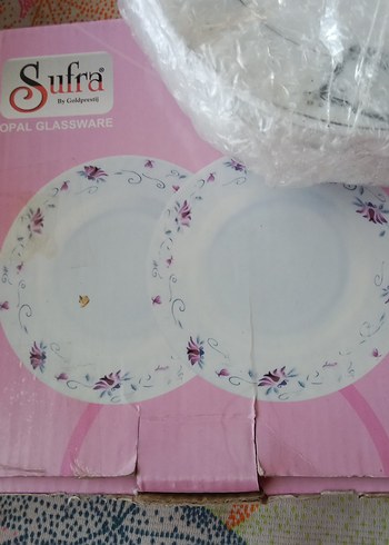 Pembe Pastel Renkli Opal Cam Tabak - Görsel 4