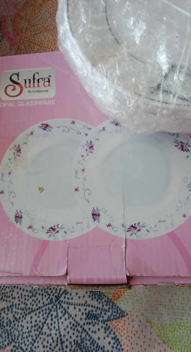 Pembe Pastel Renkli Opal Cam Tabak - Görsel 4