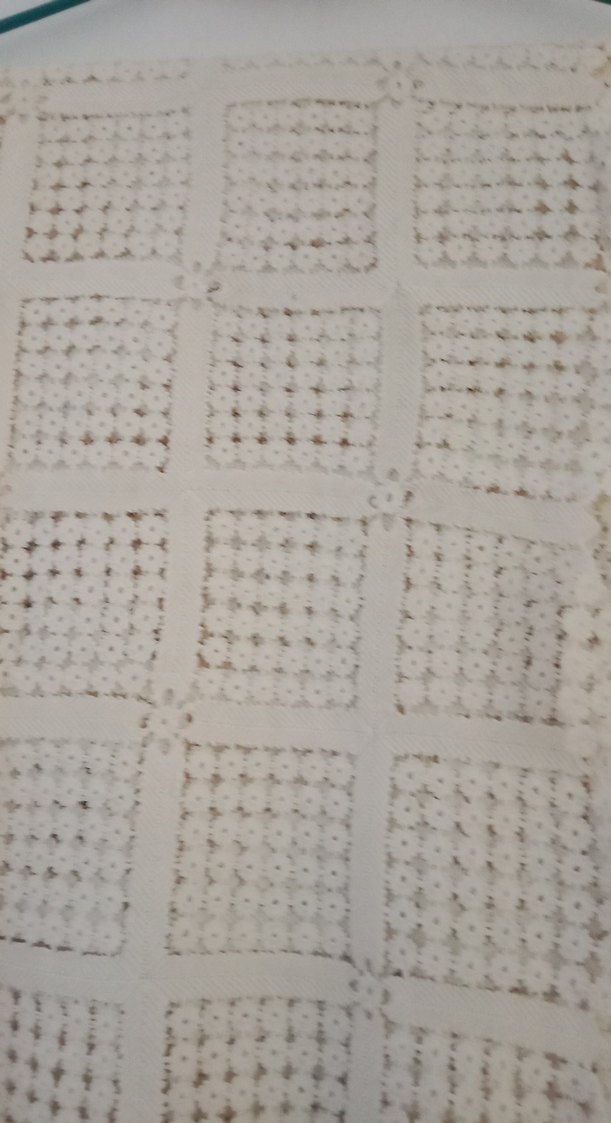 İşlemeli Beyaz Bohem Masa Örtüsü - Görsel 3