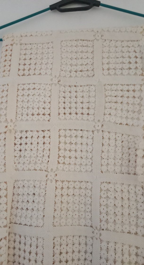 İşlemeli Beyaz Bohem Masa Örtüsü - Görsel 2