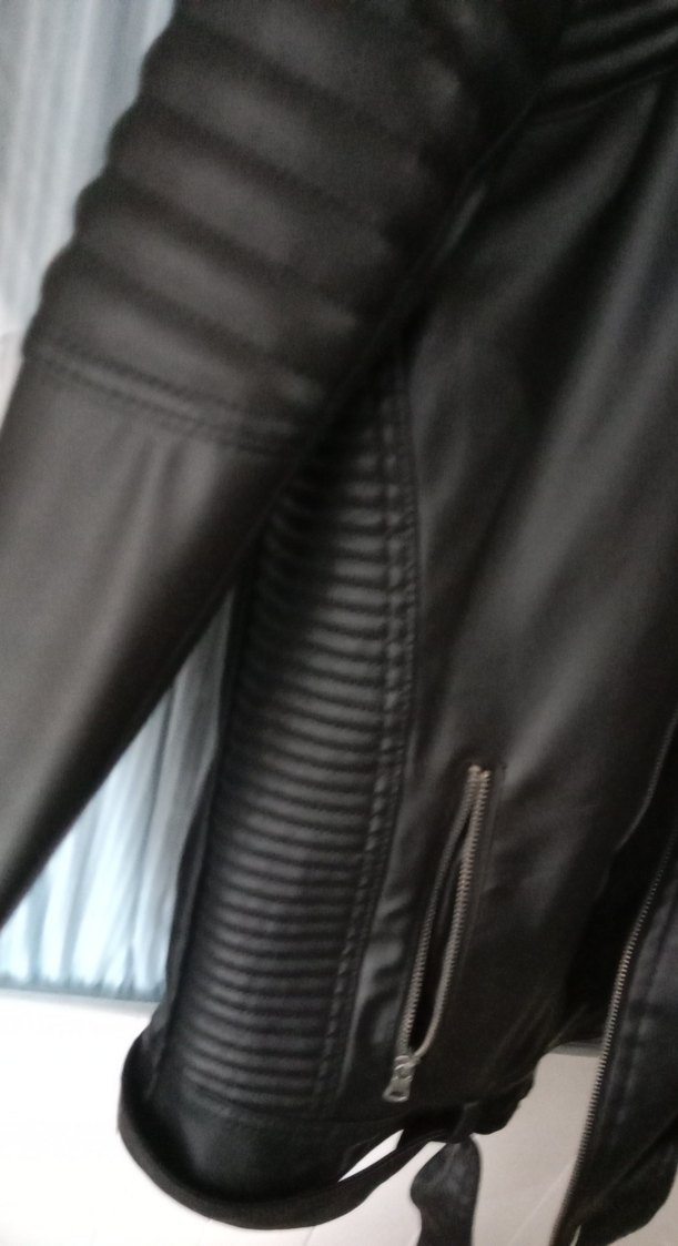 Unisex Siyah Deri Biker Ceket Orjinal Deri - Görsel 5