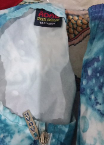 Mavi Bağlama Desenli Uzun Kollu mayo - Görsel 2