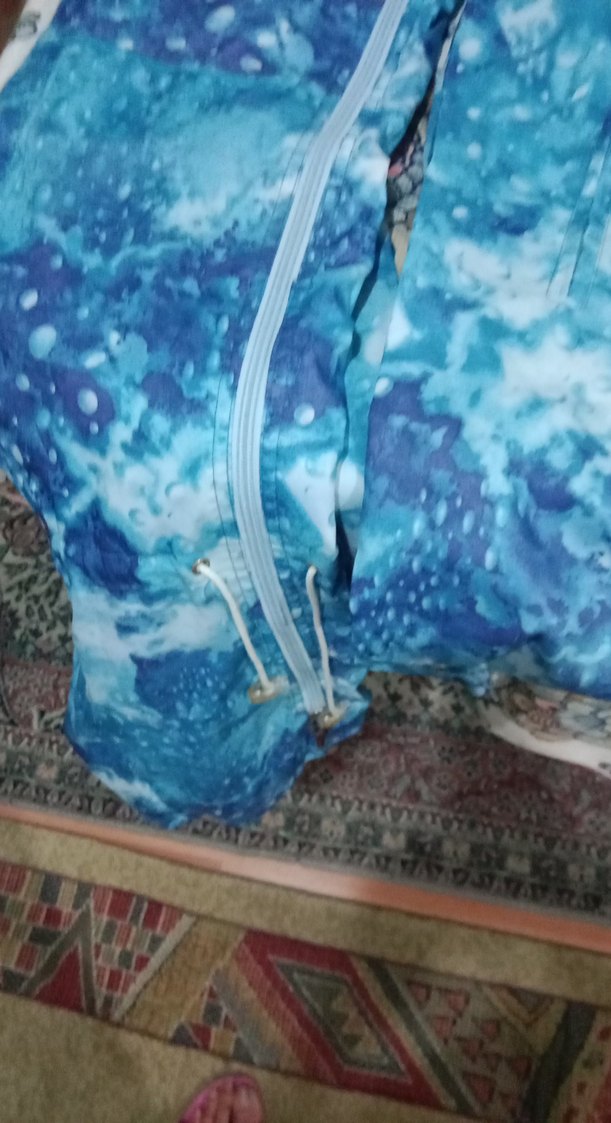 Mavi Bağlama Desenli Uzun Kollu mayo - Görsel 3