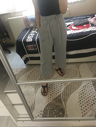 s Beden gri Renk Geniş paça pantolon