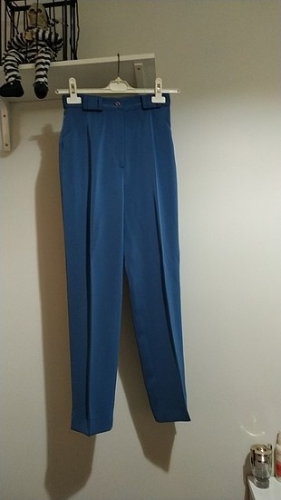 vintage yuksek bel kumas pantolon