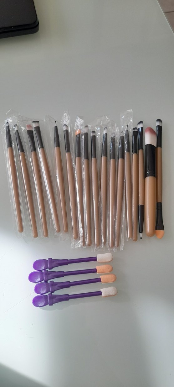 Kahverengi Ve Mor Makyaj Fırçası Seti 21 Adet - Görsel 2