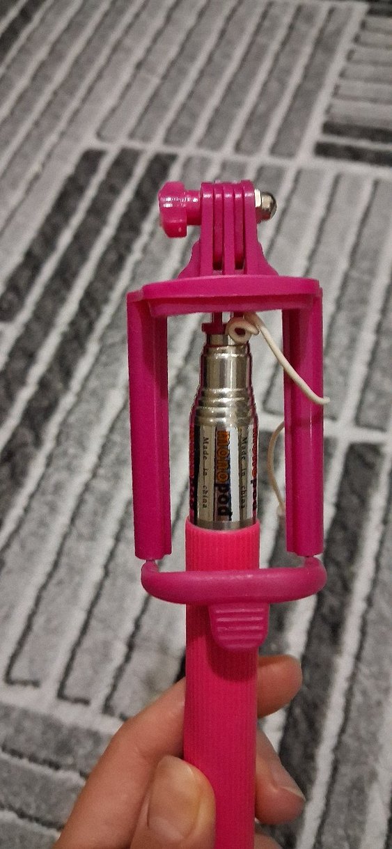 Pembe Selfie Çubuğu ve Tripod - Görsel 3