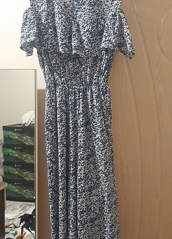 Çiçekli Madonna Cepli  Tulum - Görsel 6