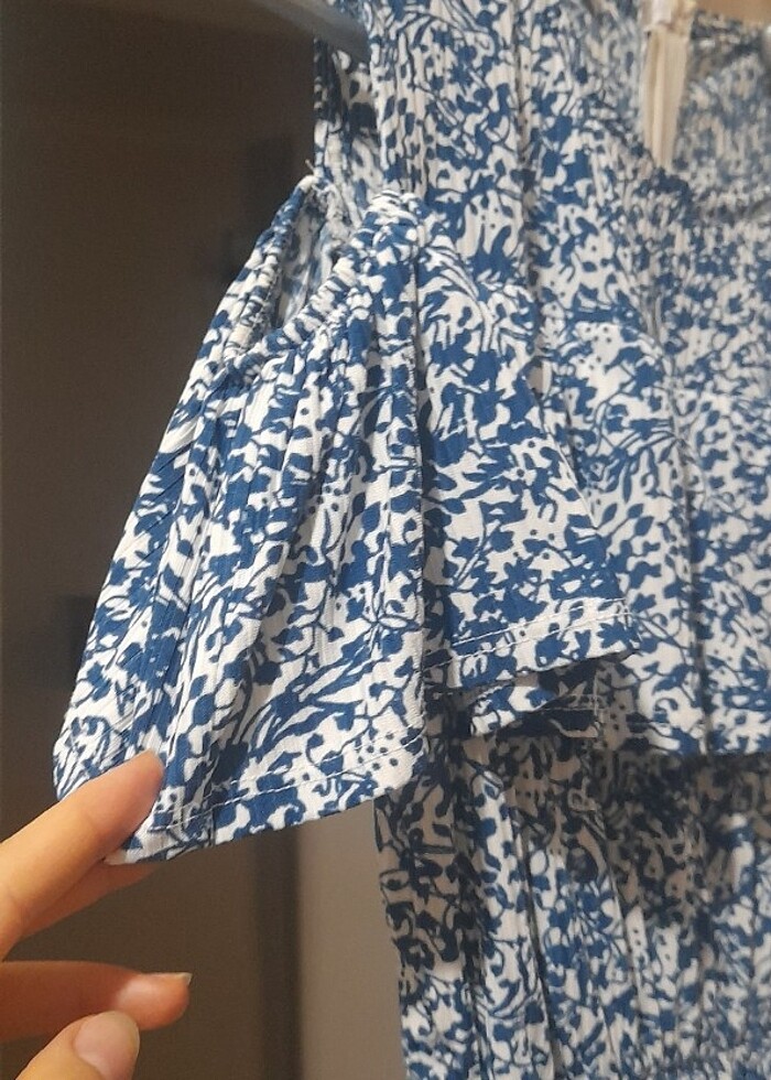 Çiçekli Madonna Cepli  Tulum - Görsel 3