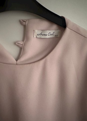 40 Beden Pudra pembe abiye Tunik