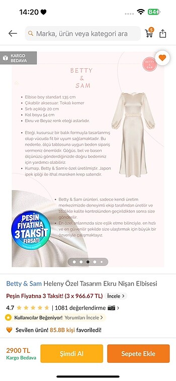 Nişan elbisesi - Görsel 5