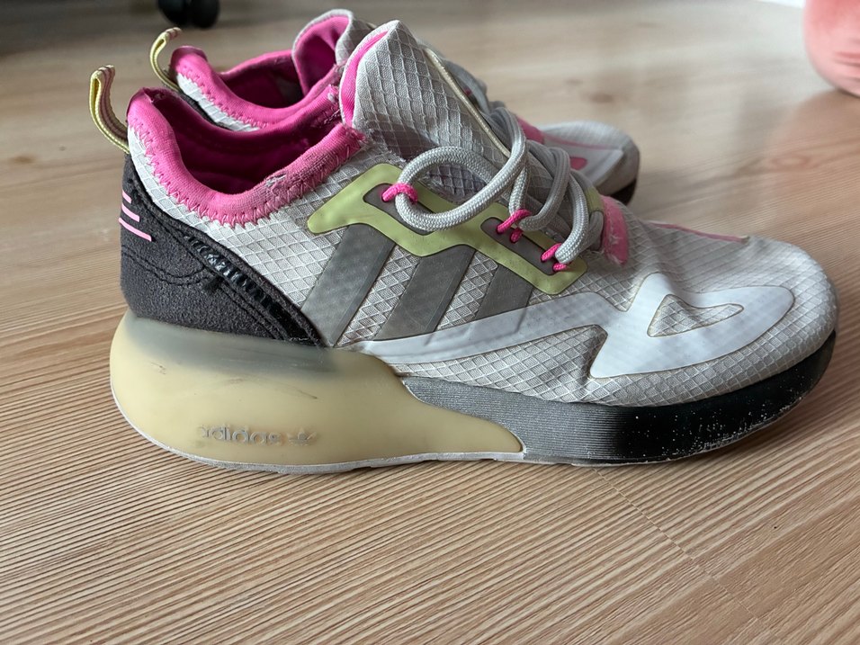 Adidas çocuk ZX  Pembe Bağcıklı Spor Ayakkabısı - Görsel 2