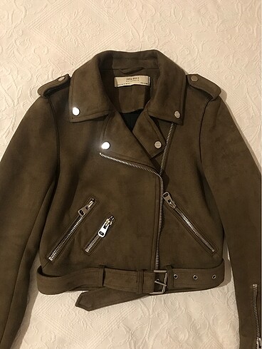Zara Suni Süet Biker Ceket