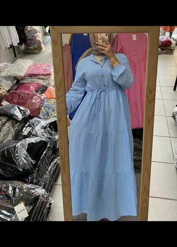 Tesettür müslin kumaş Elbise