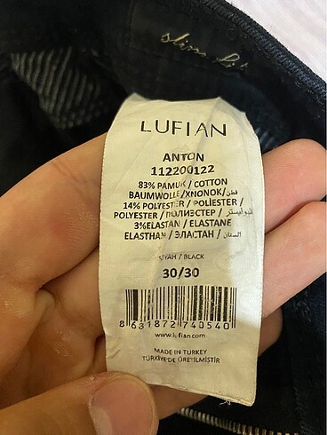 30 Beden siyah Renk Lufian Erkek Pantolon