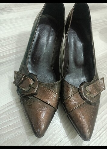 Diğer Kahverengi Vintage Topuklu Ayakkabı 