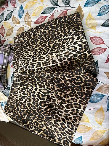l Beden çeşitli Renk leoparlı şort etek