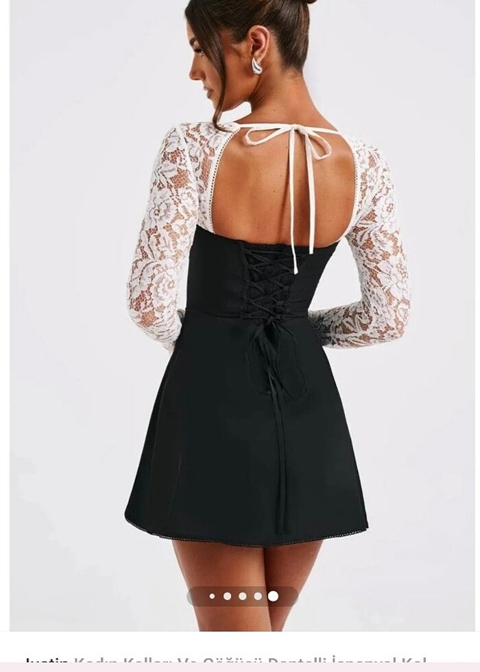 Dantellı elbıse - Görsel 2