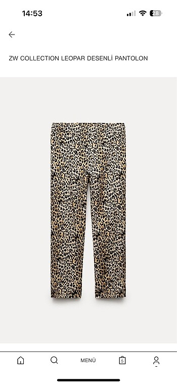ZARA LEOPAR DESENLİ PANTOLON