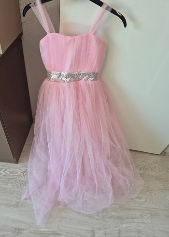 Şeker Pembe Çocuk Abiye Elbise - Görsel 10