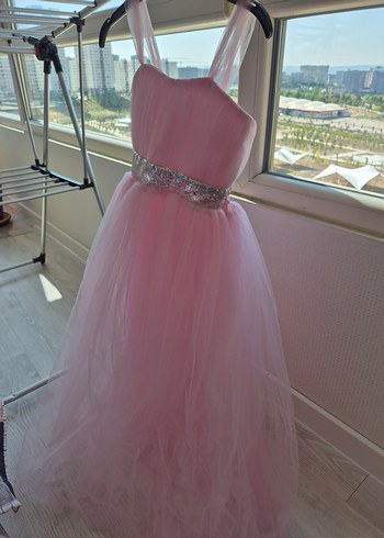 Şeker Pembe Çocuk Abiye Elbise - Görsel 12