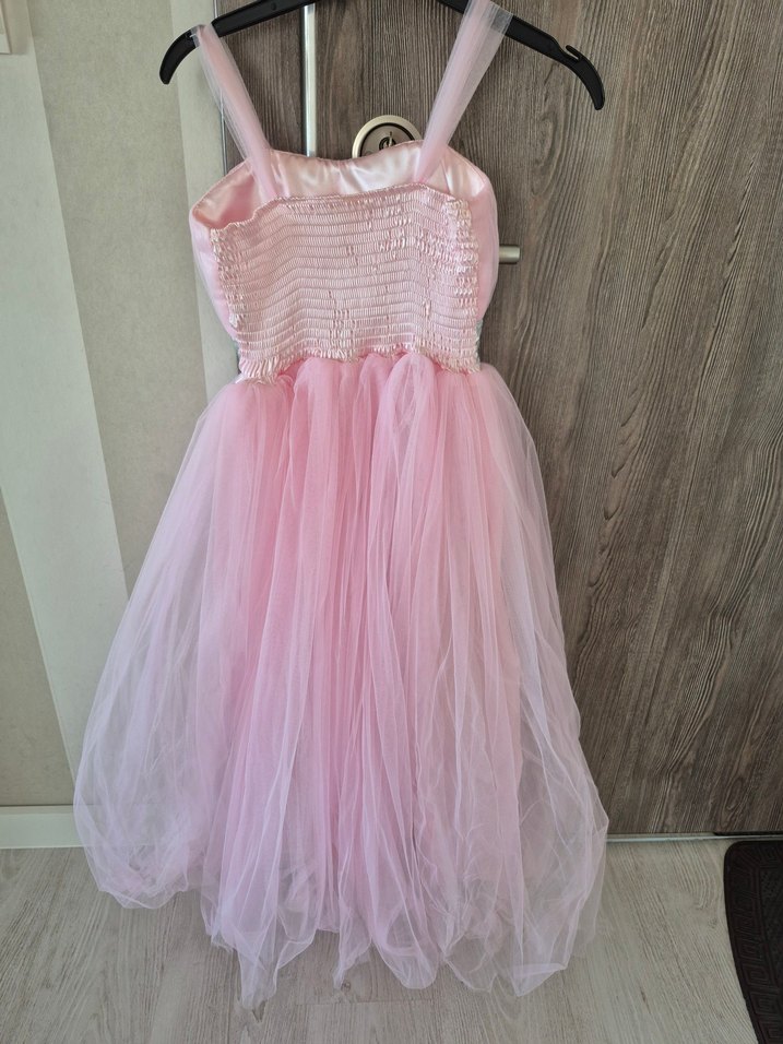 Şeker Pembe Çocuk Abiye Elbise - Görsel 2