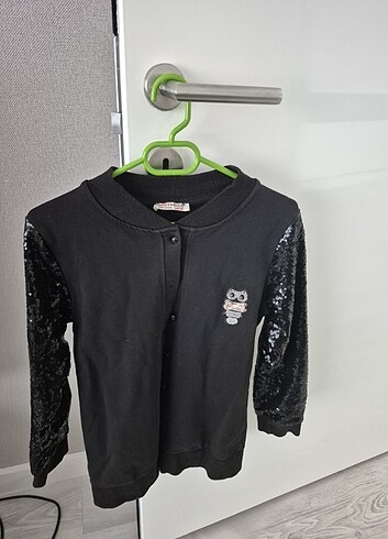 Siyah pullu kız çocuk hırka  - Görsel 14