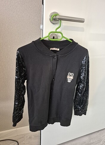 Siyah pullu kız çocuk hırka  - Görsel 15