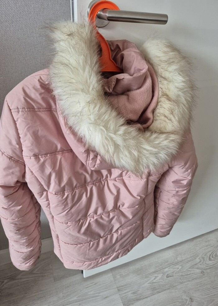Lcwaikiki casual outwear pembe renk kışlık mont - Görsel 2