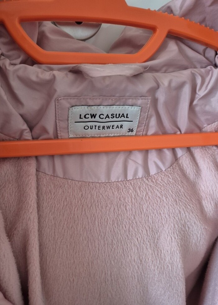 Lcwaikiki casual outwear pembe renk kışlık mont - Görsel 3