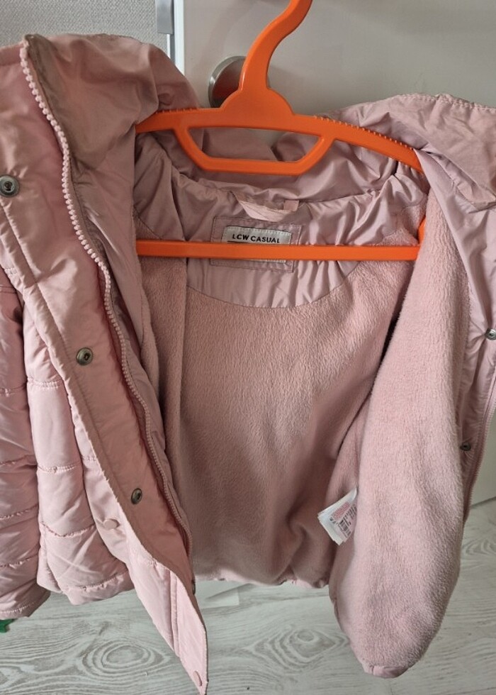 Lcwaikiki casual outwear pembe renk kışlık mont - Görsel 4
