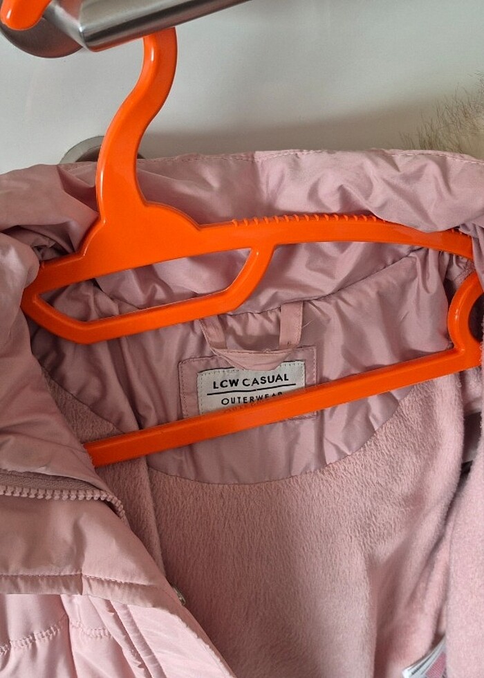 Lcwaikiki casual outwear pembe renk kışlık mont - Görsel 5