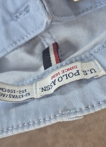 U.S.POLO ASSN markalı kız çocuk buz mavisi pantolon - Görsel 8
