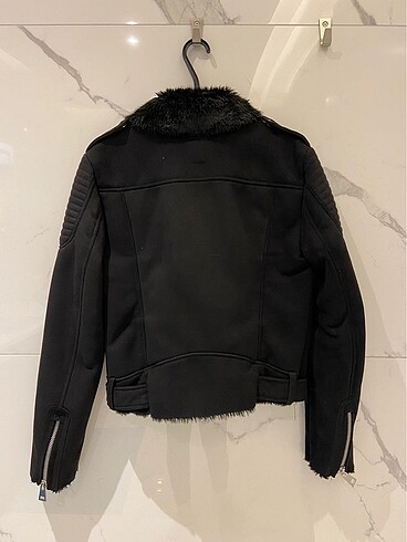 xs Beden siyah Renk Zara biker mont