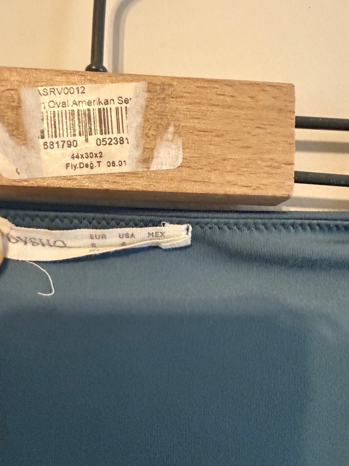 Oysho Kadın Mavi Mini Kısa Kollu Tişört - Görsel 2