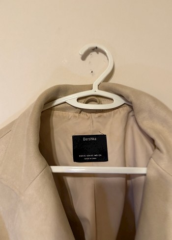 Bershka Bej Süet Püsküllü Kısa Kadın Deri Ceket - Görsel 3