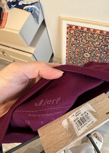 Jerf Bordo Dar Kesim Uzun Spor Tayt - Görsel 3