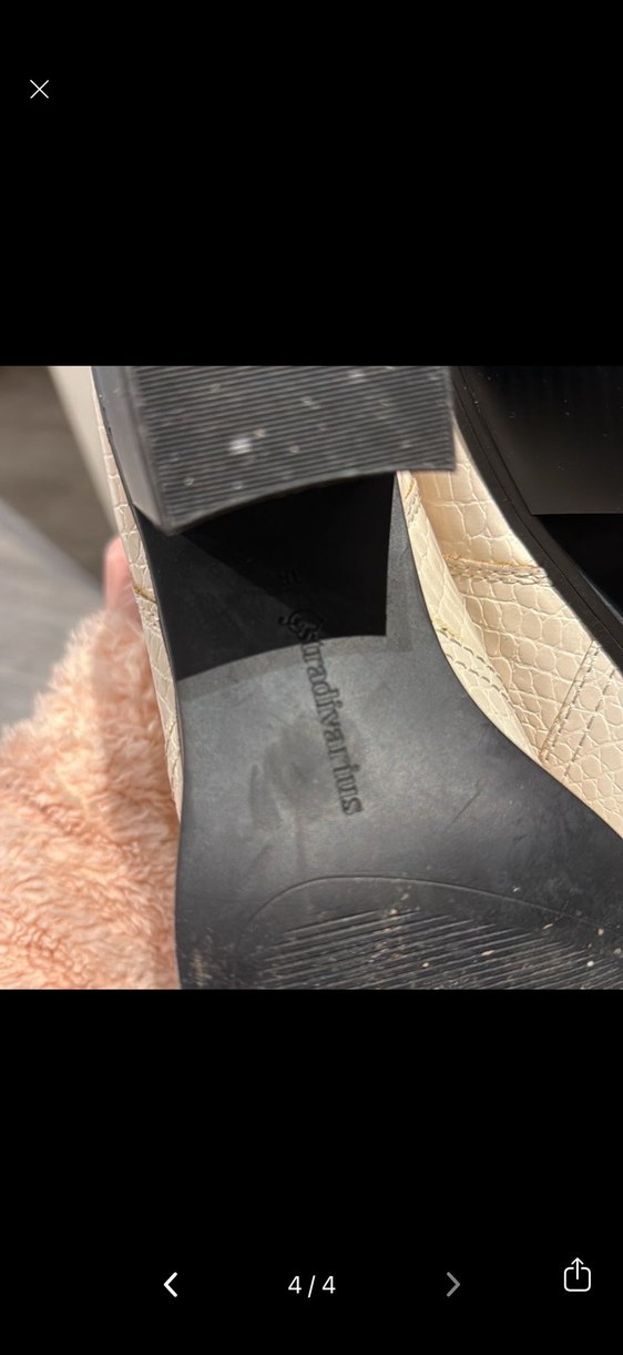 Stradivarius Bej Yılan Desenli Kadın Bot - Görsel 3