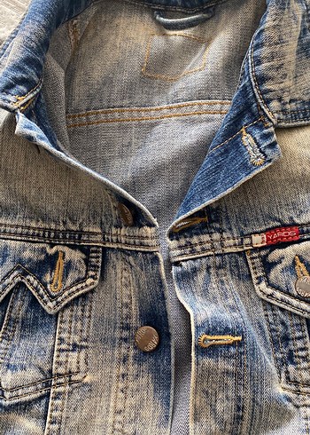 Düğmeli Kadın Kot Ceket - Görsel 2