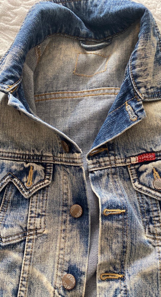 Düğmeli Kadın Kot Ceket - Görsel 2