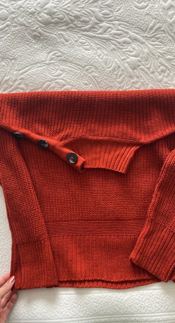 Düğmeli Kadın Kazak - Görsel 2