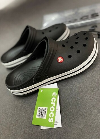 Sıfır paketli Siyah yumuşak crocs terlik