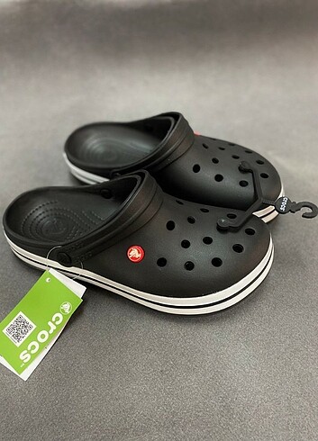 Sıfır paketli Siyah yumuşak crocs terlik