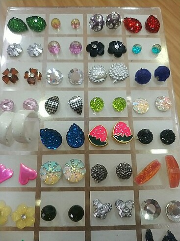 Beden çeşitli Renk 36 ADET KÜPE