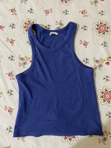 bluz mavi crop