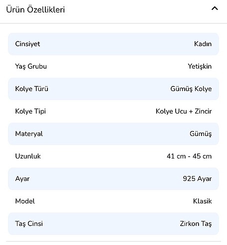 Diğer Ametist Taşlı 925 ayar gümüş kolye