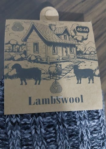 Gri unix Yünlü Çorap - Görsel 2